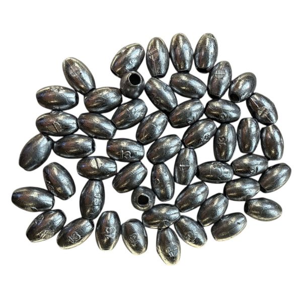 Груз для сетей - Скользящий - Свинец - Цилиндр - 50 шт/уп