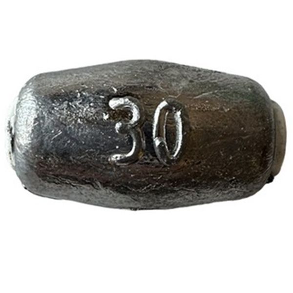 Вантаж на товстолоба з трубкою - Свинець - Бочонок - 50 шт/уп