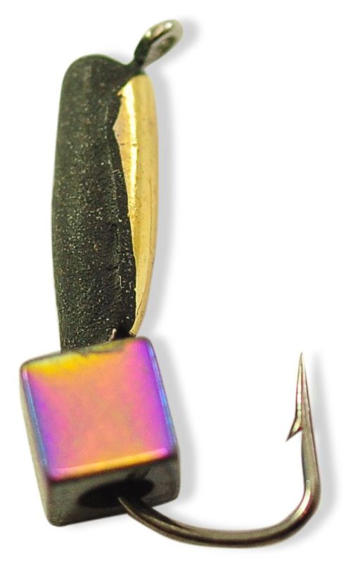 Мормышка Вольфрамовая Владимирская "Гвоздик с кубиком хамелеон" з/к - 2 мм - 0,5 г - Арт.214