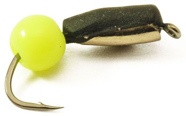 Мормишка Вольфрамова Володимирська "Гвоздик з кулькою неон" с/к - 2,5 мм - 0,6 г - Арт.205