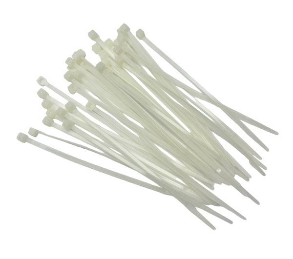 Хомут пластиковий – Білий – 2,5x100 мм – 100 шт/уп.