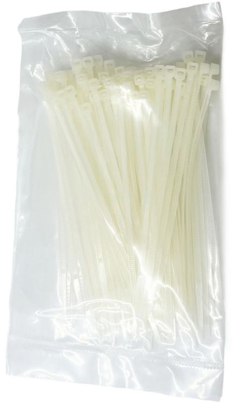 Хомут пластиковий – Білий – 2,5x100 мм – 100 шт/уп.