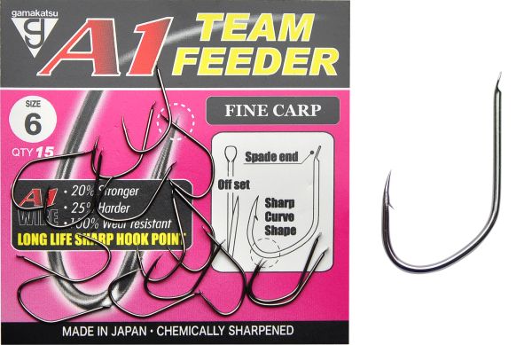 Гачок Gamakatsu A1 Team Feeder Fine Carp - 15 шт/уп