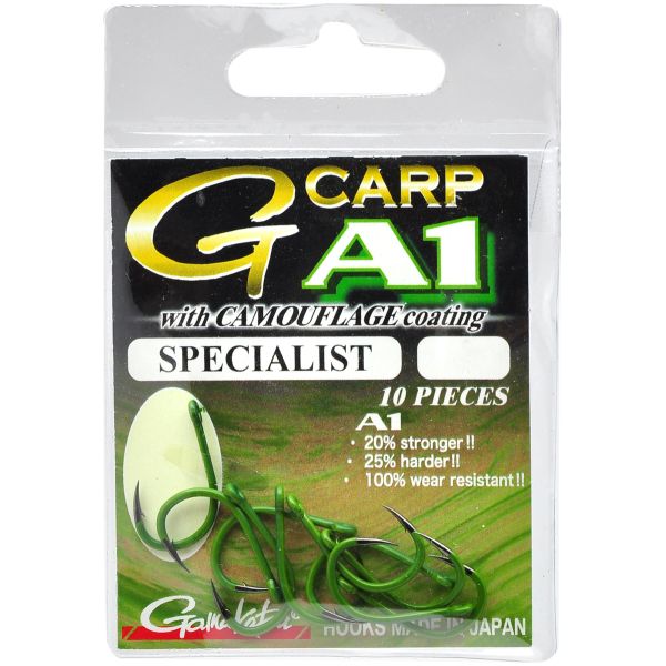 Крючок Gamakatsu A1 G-Carp Camou Green Specialist - 10 шт/уп