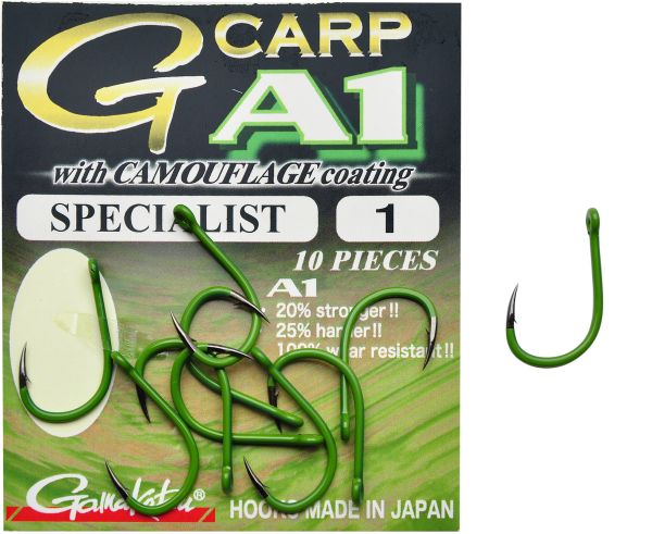 Крючок Gamakatsu A1 G-Carp Camou Green Specialist - 10 шт/уп