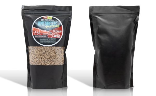 Крилевый пеллетс Interkrill - 3 мм - 500 грамм (Antarctic Krill Pellets)