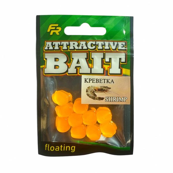 Штучна кукурудза Fishing Roi - Силіконова - Плаваюча - Креветка - 10 шт/уп