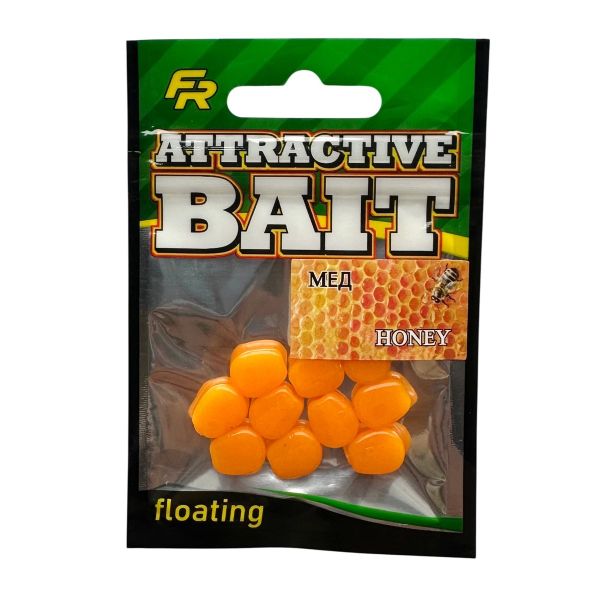 Штучна кукурудза Fishing Roi - Силіконова - Плаваюча - Мед - 10 шт/уп