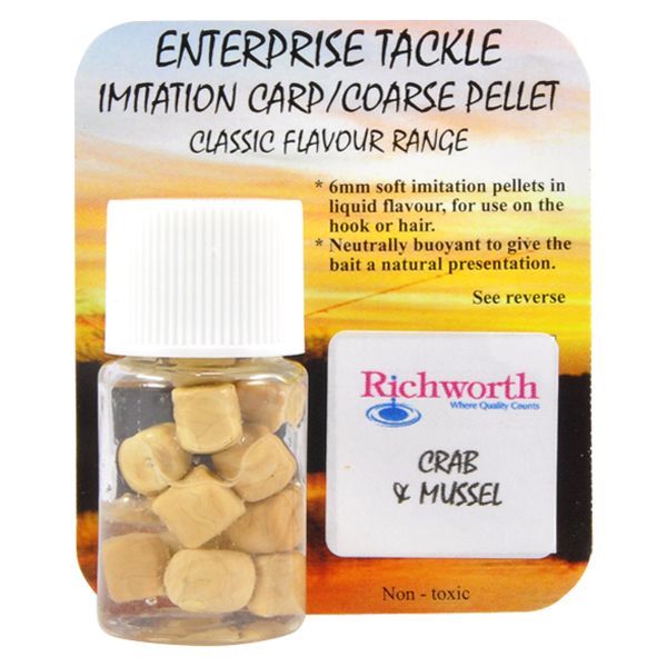 Штучна насадка - Crab&Mussel-Richworth, Carp/Coarse Pellet - Ø6 мм