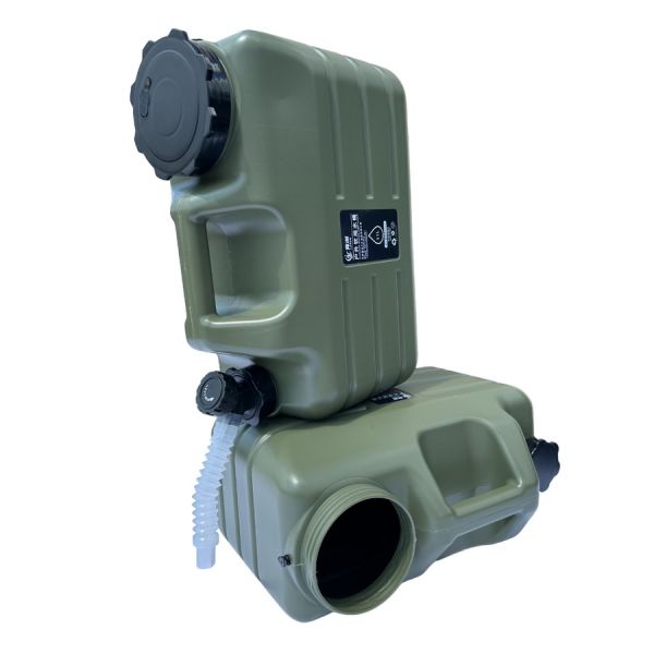 Каністра для води з краном - 11 л - 34x23x17 см - Хакі