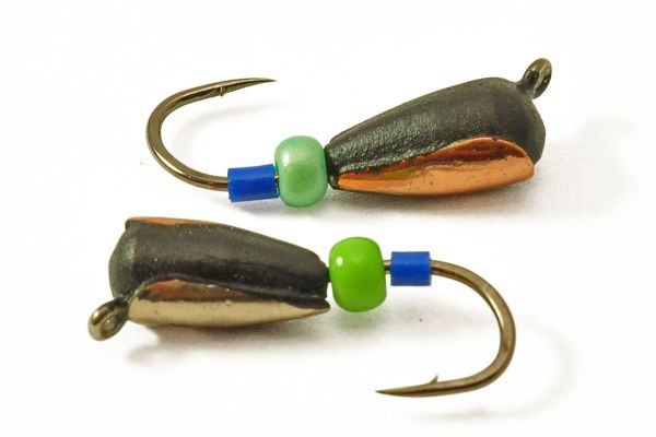 Мормишка Вольфрамова Володимирська "Крапля з 2-ма коронками з вушком" с/м/к - 3 мм - 0,65 г - Арт.280