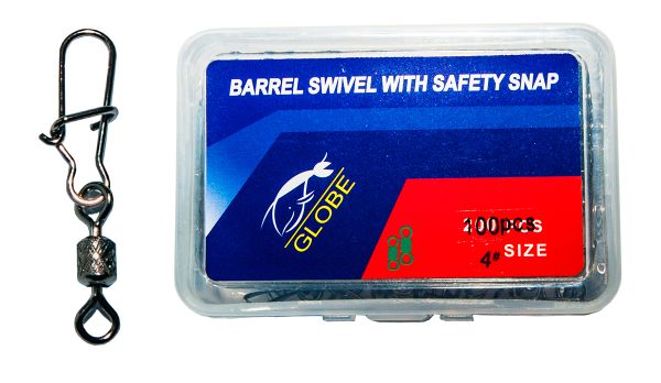 Карабін з вертлюгом Globe - Американка - №4 - 100 шт/уп