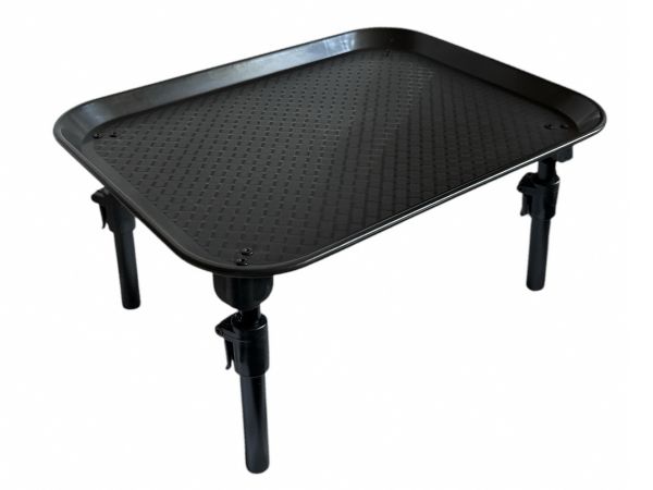 Карповый монтажный столик Anvi под подставку - С ножками - Складной - 35х25х(2+18+7) см - Пластик - Чёрный