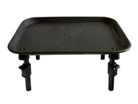 Карповый монтажный столик Anvi под подставку - С ножками - Складной - 35х25х(2+18+7) см - Пластик - Чёрный