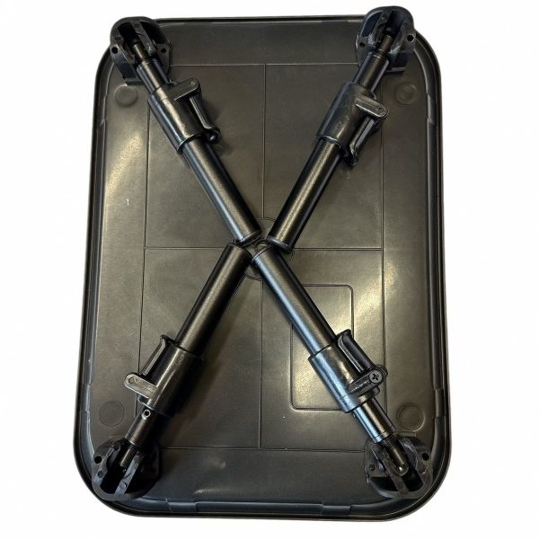 Карповый монтажный столик Anvi под подставку - С ножками - Складной - 40х30х(2+20+5) см - Пластик - Чёрный