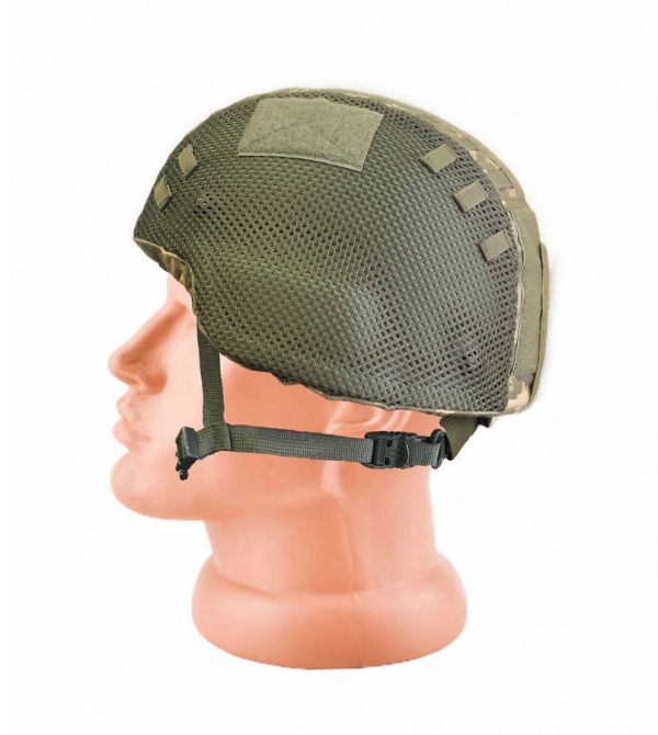 Каска-Шолом "ТОР" кульозахистний - Зелений - З чохлом на каску - Піксель
