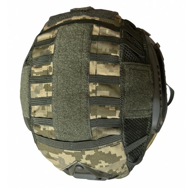 Каска-шлем - Каска-2М - Боевой баллистический с высоким обрезом - С чехлом на каску Пиксель - Размер XL (60-62 см)