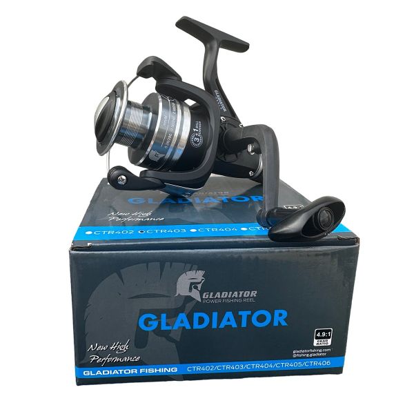 Котушка Gladiator CTR 4000 (403) - 3+1bb - Металева шпуля - Чорна