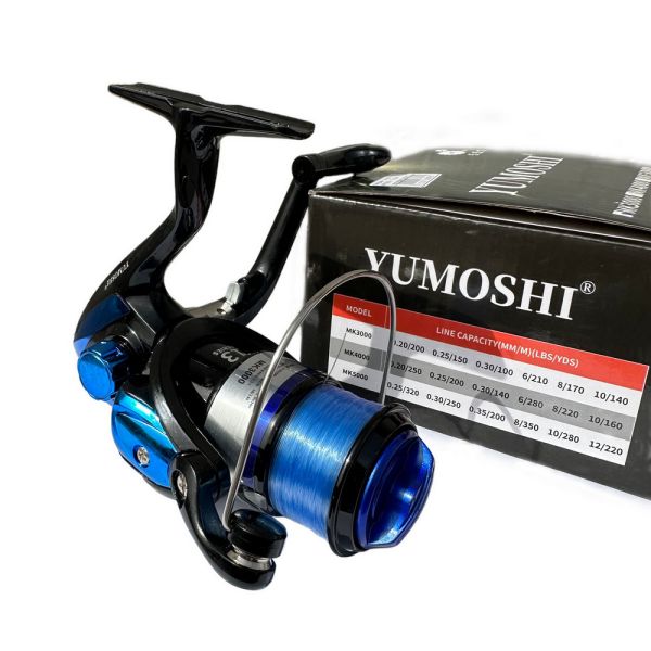 Котушка Gladiator Yumoshi MK - 13bb - З ліскою - Пластикова шпуля - Синя