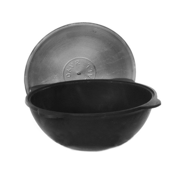 Казан чугунный Узбекский Наманганский круглое дно - С крышкой - 16 л