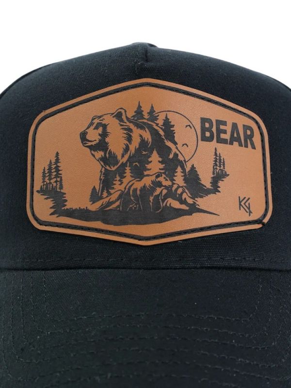 Кепка-трекерка Кентавр - Аппликация animal BEAR - 57-58 размер - Коттон - Чёрный