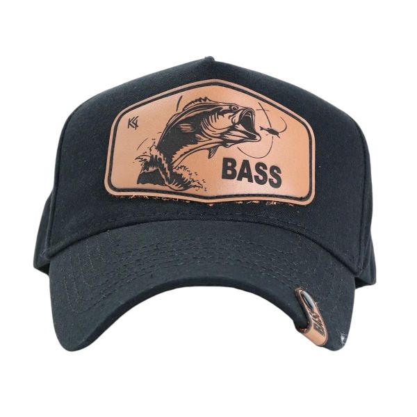 Кепка-трекерка Кентавр - Аппликация fish BASS - 57-58 размер - Коттон - Чёрный