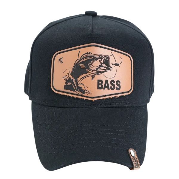 Кепка-трекерка Кентавр - Аппликация fish BASS - 57-58 размер - Коттон - Чёрный