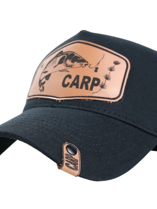 Кепка-трекерка Кентавр - Аплікація fish CARP - 57-58 розмір - Коттон - Чорний