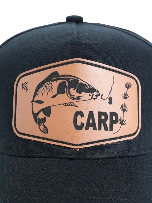 Кепка-трекерка Кентавр - Аплікація fish CARP - 57-58 розмір - Коттон - Чорний