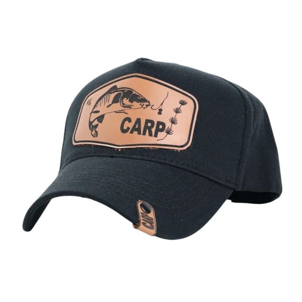 Кепка-трекерка Кентавр - Аплікація fish CARP - 57-58 розмір - Коттон - Чорний