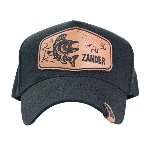 Кепка-трекерка Кентавр - Аплікація fish ZANDER - 57-58 розмір - Коттон - Чорний