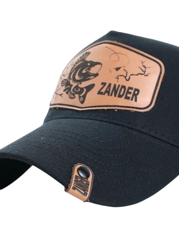 Кепка-трекерка Кентавр - Аплікація fish ZANDER - 57-58 розмір - Коттон - Чорний