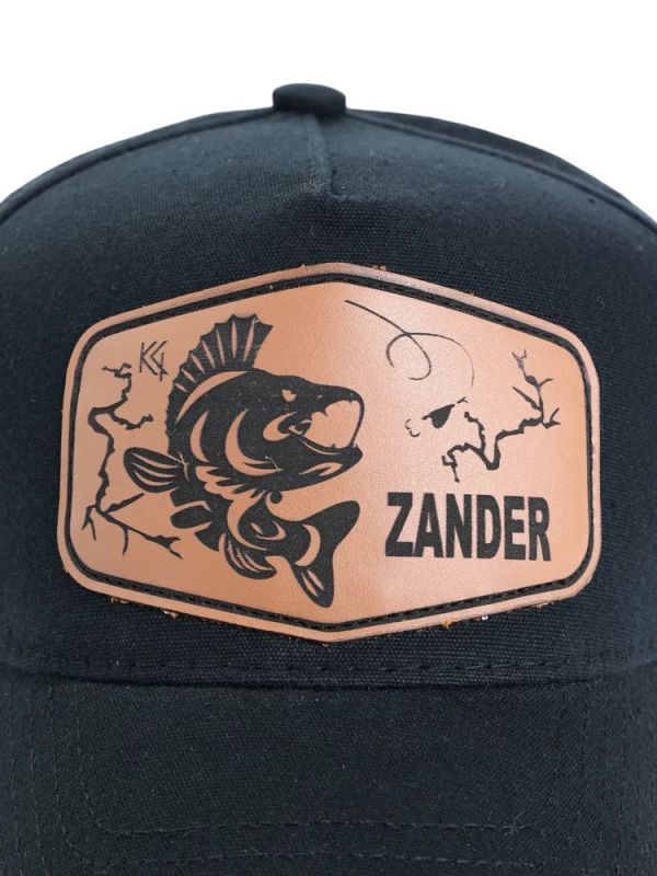 Кепка-трекерка Кентавр - Аплікація fish ZANDER - 57-58 розмір - Коттон - Чорний