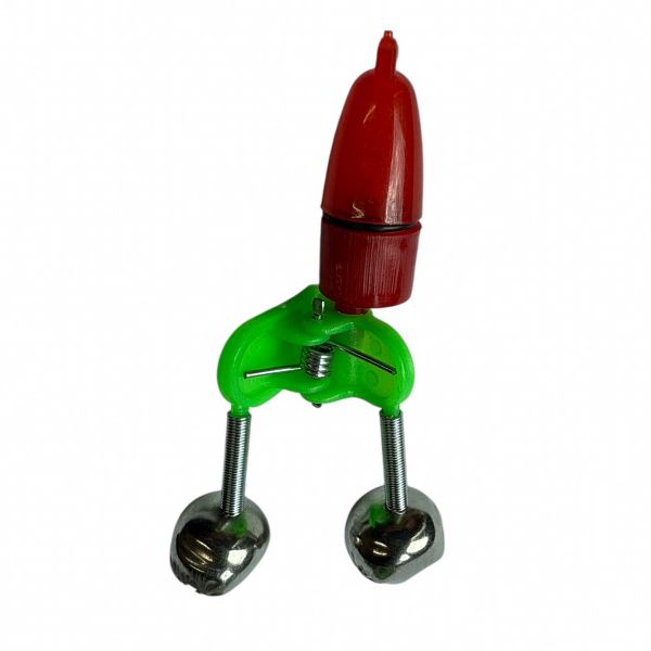 Колокольчик двойной с прищепкой "Светлячок" - На батарейке - Красный - 1 шт.