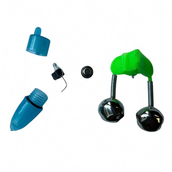 Колокольчик двойной с прищепкой "Светлячок" - На батарейке - Синий - 1 шт.