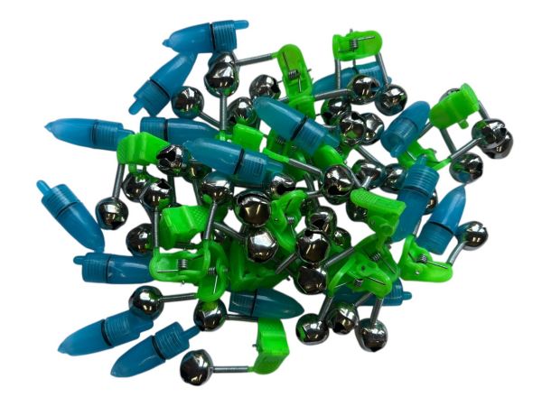 Колокольчик двойной с прищепкой "Светлячок" - На батарейке - Синий - 1 шт.