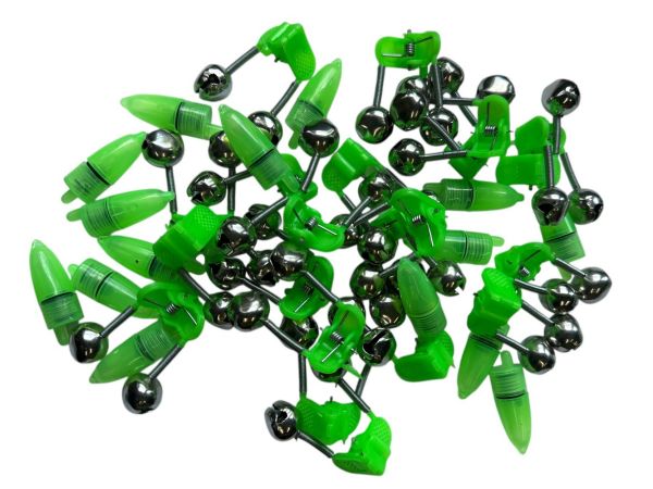 Дзвіночок подвійний з прищіпкою "Світлячок" - На батарейці - Зелений - 1 шт.