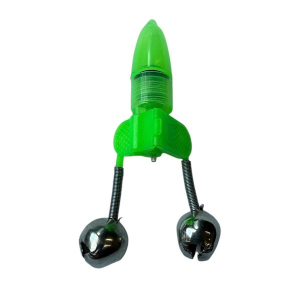 Дзвіночок подвійний з прищіпкою "Світлячок" - На батарейці - Зелений - 1 шт.