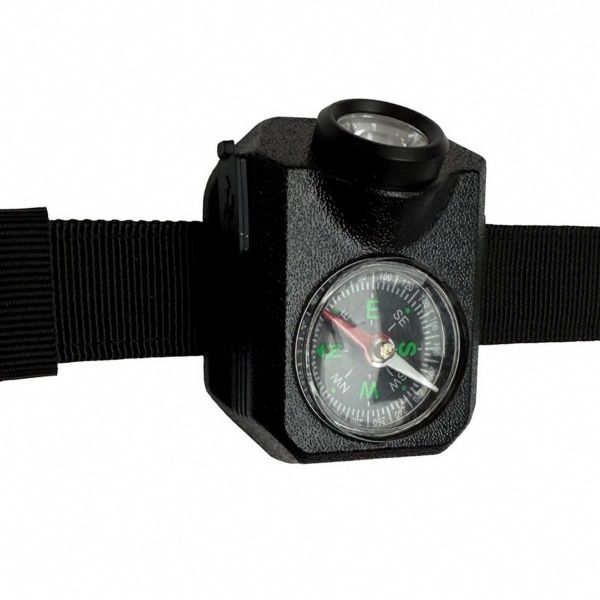 Компас на руку с фонарем W04-LED - 49x61 мм -Питание Li-Ion аккумулятор - Чёрный