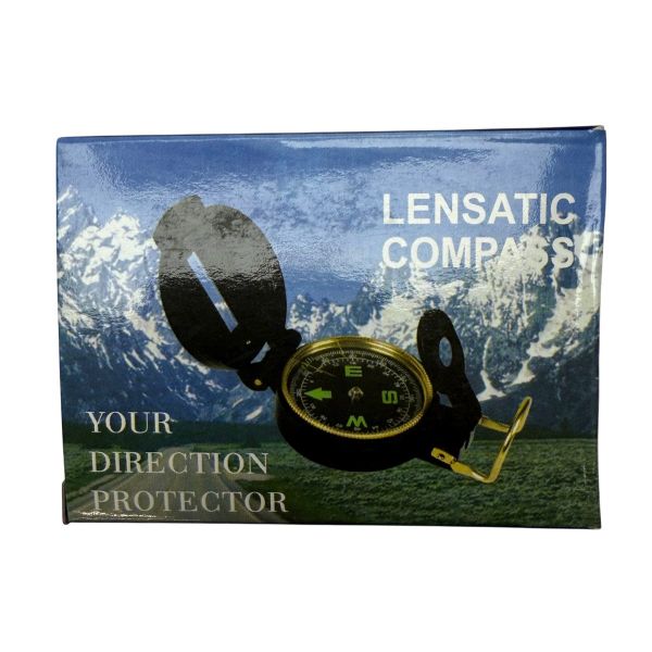 Компас ZC45-3G - Магнитный - Ø45 мм - С фиксацией стрелки - Чёрный