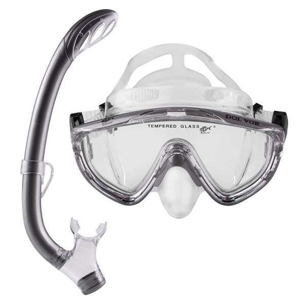 Комплект маска та трубка Dolvor - M171P+SN59P - Срібло