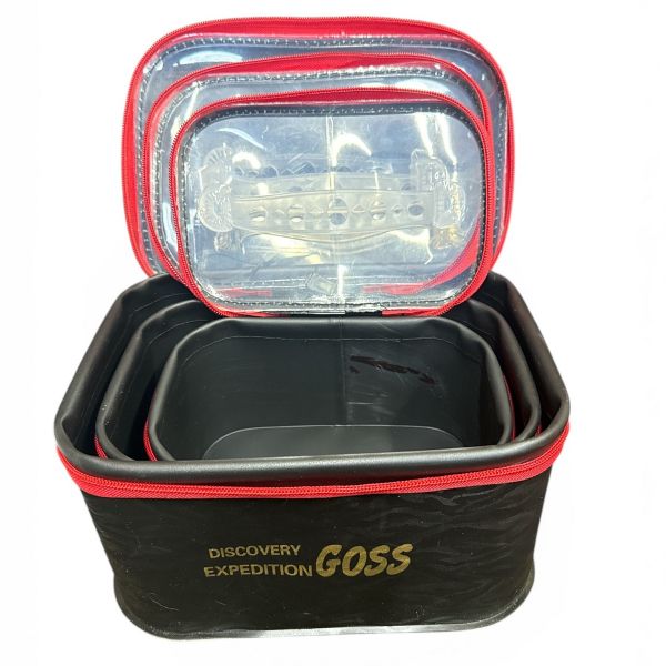 Комплект сумок прорезиненных GOSS 3в1 (28x18x14 big)-(24x16x12 medium)-(21x13x10 small)
