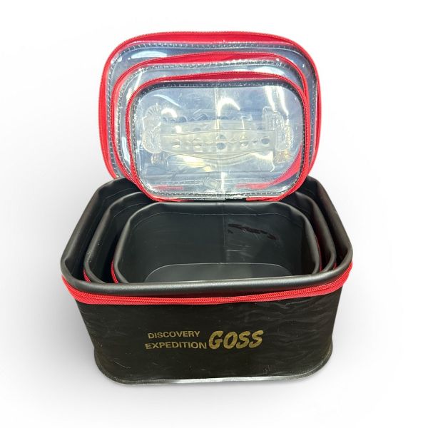 Комплект сумок прорезиненных GOSS 3в1 (28x18x14 big)-(24x16x12 medium)-(21x13x10 small)