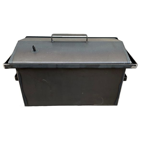 Коптильня горячего копчения - 2 мм - Большая - 510x300x260 мм - Без термометра - С отводом