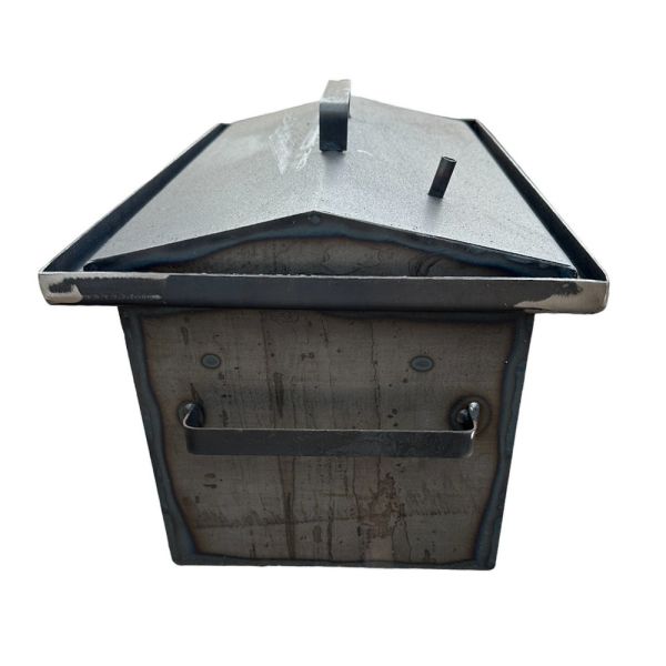 Коптильня горячего копчения - 2 мм - Большая - 510x300x260 мм - Без термометра - С отводом