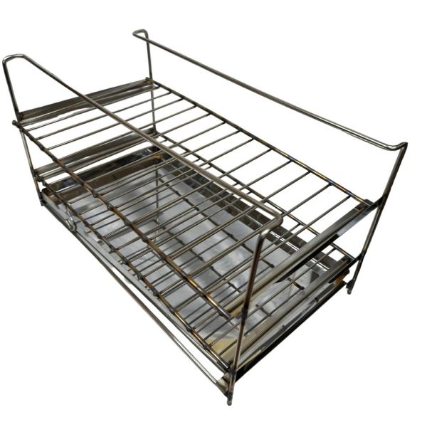 Коптильня нержавіюча - Мала - 460x260x210 мм - Без термометра - З відведенням