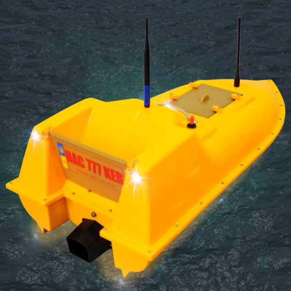 Кораблик загодівний - Hacker 777 (катер) - Об'єм камери 2 л - Дальність ходу 3 км - Задній хід - Жовтий