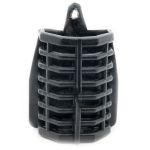 Кормушка фидерная металло-пластиковая (пластмасса+свинец) - С заглушкой - Трапеция - Черная