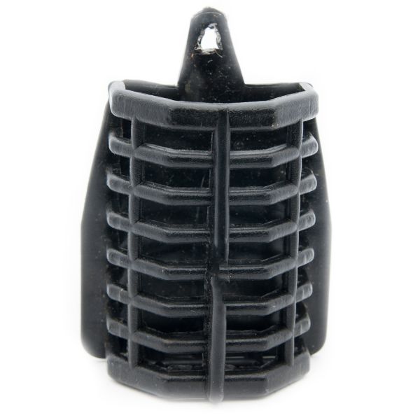 Кормушка фидерная металло-пластиковая (пластмасса+свинец) - С заглушкой - Трапеция - Черная