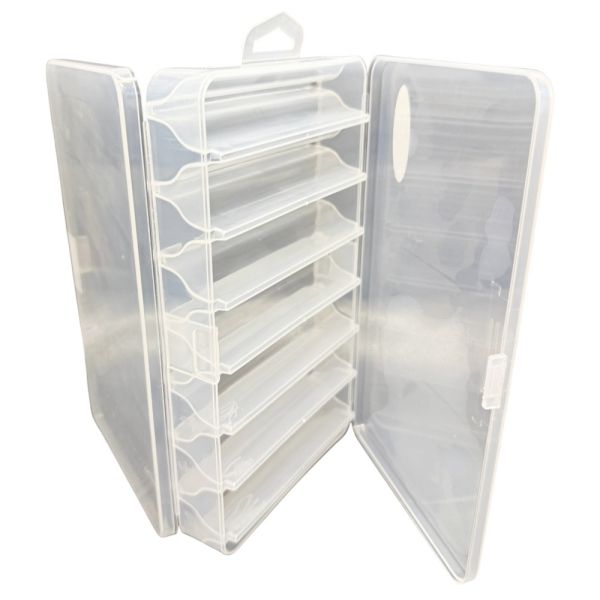 Коробка Briz 005 - Двостороння - Для воблерів та блешень - 14 вічок - Прозора